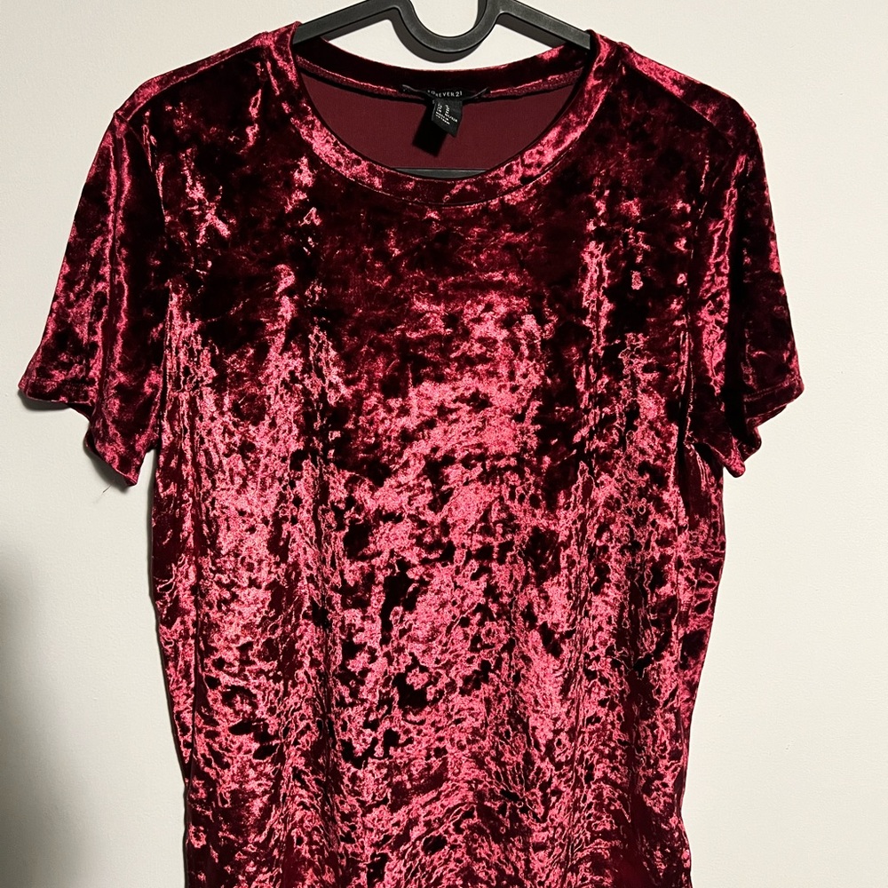 Forever 21 Crushed Velvet Shirt